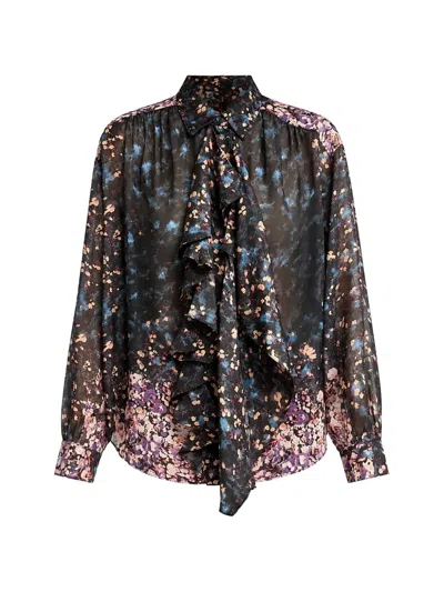 Ulla Johnson Gesture Ruffled Blouse In Black