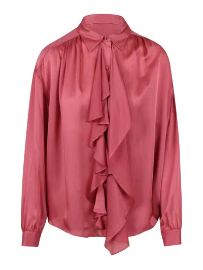 Ulla Johnson Gesture Silk Blouse In Pink