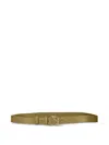 Ulla Johnson Gia Twisted-buckle Leather Belt In Green