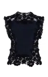 Ulla Johnson Gigi Floral Embroidered Tank Top In Navy