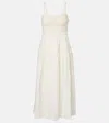 Ulla Johnson Gisella Crochet-detailed Midi Dress In White