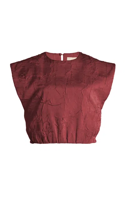 Ulla Johnson Gisella Crinkled Top In Brown