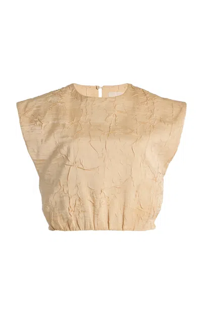 Ulla Johnson Gisella Crinkled Top In Orange