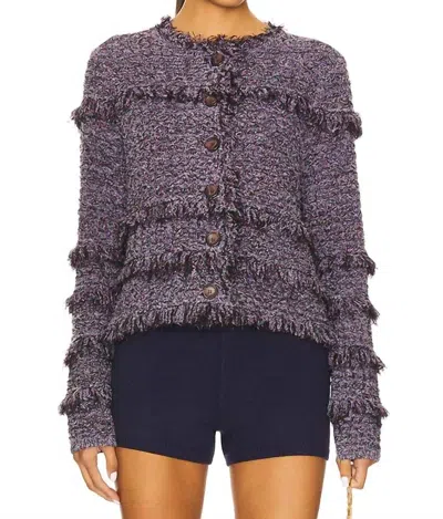 Ulla Johnson Gita Knit Tweed Jacket In Dewberry In Purple
