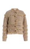 Ulla Johnson Gita Knit Tweed Jacket In Neutral