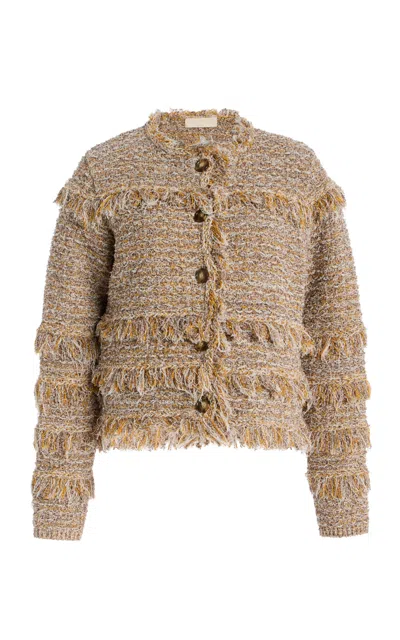 Ulla Johnson Gita Knit Tweed Jacket In Neutral