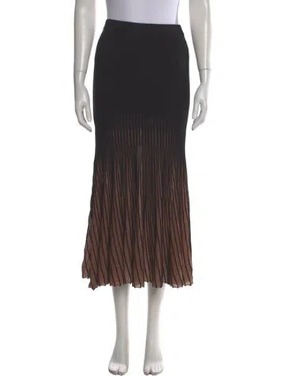 Pre-owned Ulla Johnson Glitter Accents Midi Length Skirt In Black