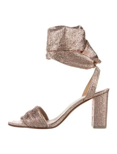 Pre-owned Ulla Johnson Glitter Printed Sandals In Pink