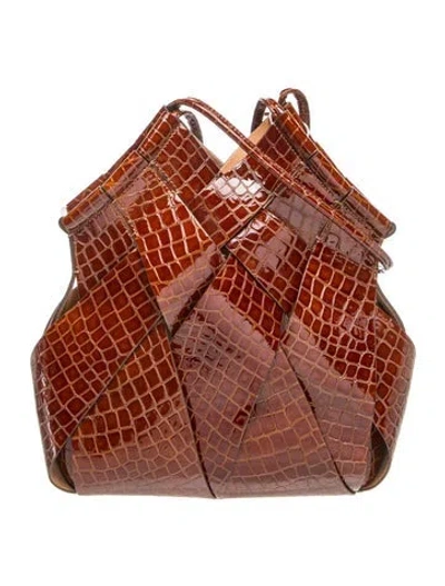 Pre-owned Ulla Johnson Goat Leather Shoulder Bag In Brown