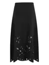 Ulla Johnson Grace Knit Midi Skirt In Noir In Black