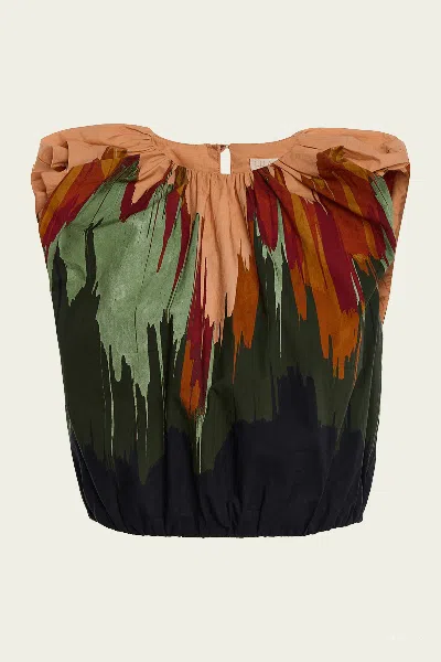 Ulla Johnson Gracie Cotton Top In Agate In Multi