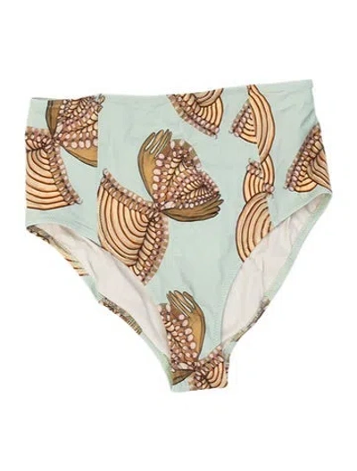 Pre-owned Ulla Johnson Graphic Print Bottoms W/ Tags In Green
