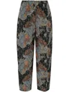 Ulla Johnson Graphic-print Tapered Trousers In Black