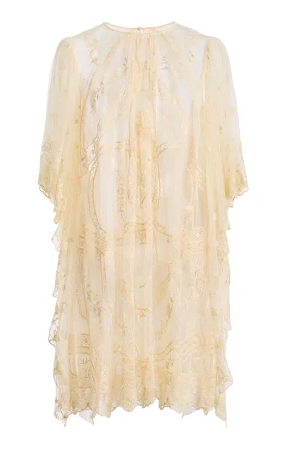Ulla Johnson Grazia Lace Mini Dress In Neutral