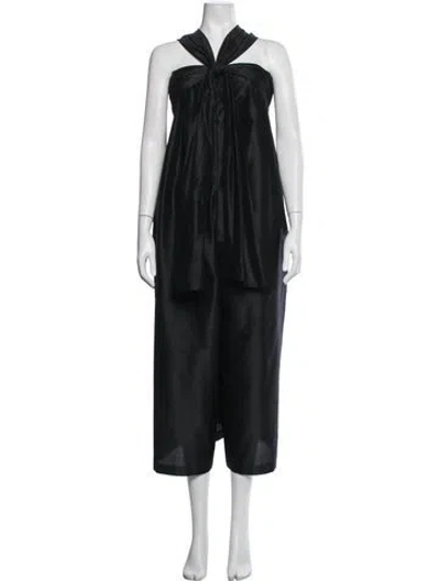 Pre-owned Ulla Johnson Halterneck Jumpsuit In Black