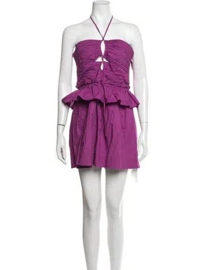 Pre-owned Ulla Johnson Halterneck Jumpsuit In Purple