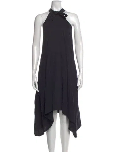 Pre-owned Ulla Johnson Halterneck Long Dress In Black
