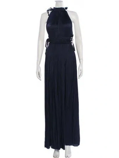 Pre-owned Ulla Johnson Halterneck Long Dress In Gray