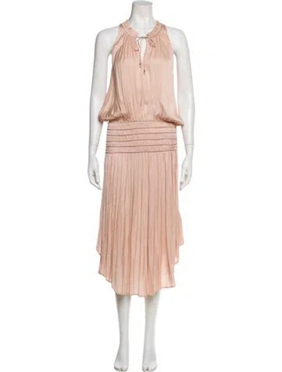 Pre-owned Ulla Johnson Halterneck Long Dress In Neutral
