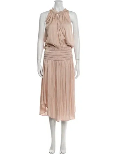Pre-owned Ulla Johnson Halterneck Long Dress In Neutral