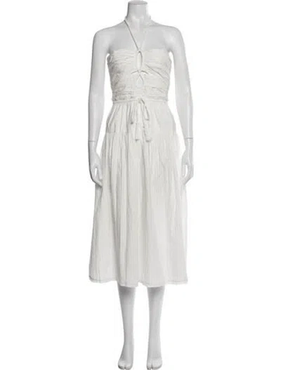 Pre-owned Ulla Johnson Halterneck Midi Length Dress W/ Tags In Neutral