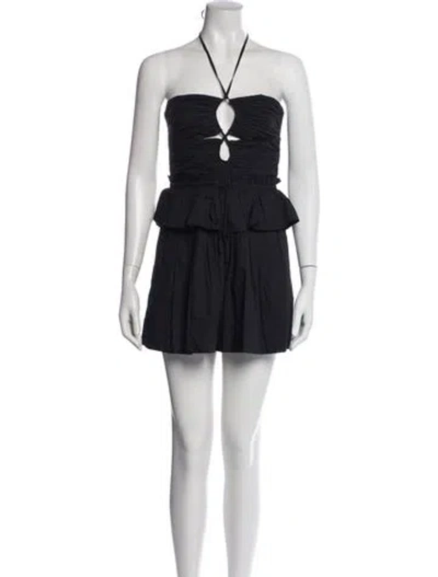 Pre-owned Ulla Johnson Halterneck Romper In Blue
