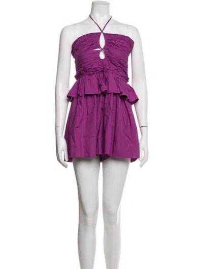 Pre-owned Ulla Johnson Halterneck Romper In Multicolor