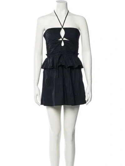 Pre-owned Ulla Johnson Halterneck Romper In Neutral