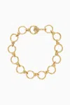 ULLA JOHNSON HAMMERED CIRCLE CHAIN NECKLACE