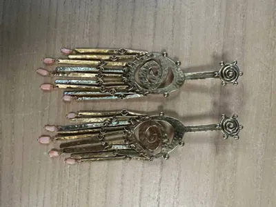 Ulla Johnson Hammered Spiral Earrings In Brass And Coral