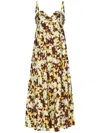 Ulla Johnson Harlan Embellished Printed Cotton-poplin Midi Dress In Multicolour