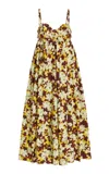 Ulla Johnson Harlan Embellished Printed Cotton-poplin Midi Dress In Multi