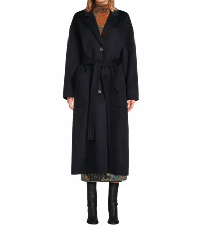 Ulla Johnson Harlow Belted Coat In Midnight In Black