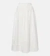 Ulla Johnson Tiered Lace Trim Skirt With Scallop Edge In Green