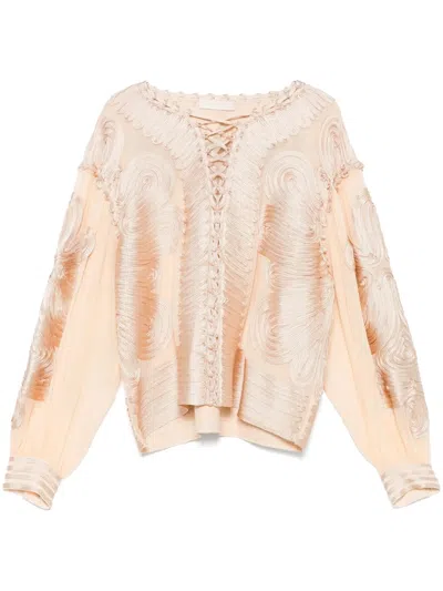 Ulla Johnson Harper Blouse In Pny Peony