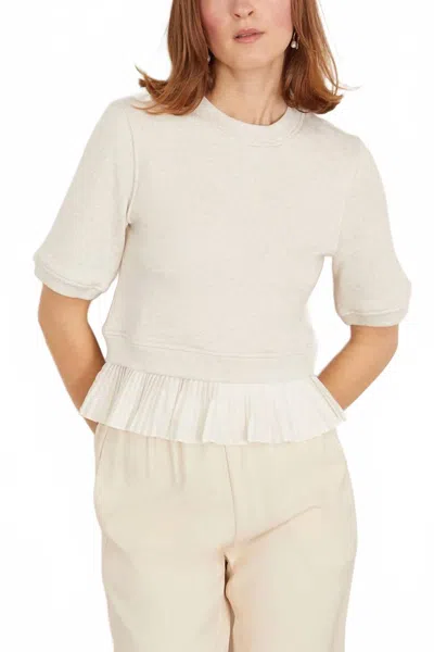 Ulla Johnson Harper Crew Top In Cowrie In Neutral