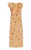Ulla Johnson Harper Embellished Cotton-blend Sleeveless Coat In Khaki