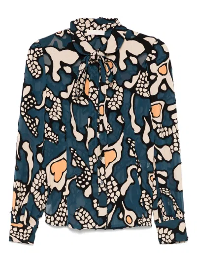 Ulla Johnson Hera Celestine Blouse In Blue