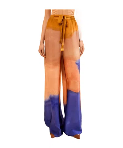 Ulla Johnson High Rise Wide Leg Pants In Multi
