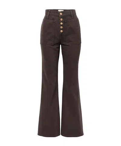 Ulla Johnson High-waisted Flared Jeans In Brown