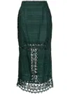 Ulla Johnson High-waisted Lace Skirt In Green