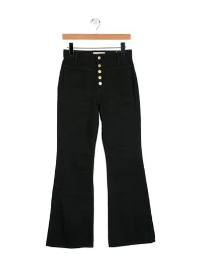 Pre-owned Ulla Johnson High-rise Flared Jeans In Black