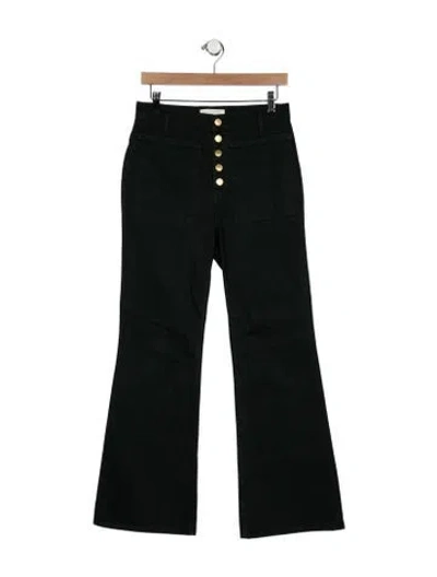 Pre-owned Ulla Johnson High-rise Flared Jeans In Black