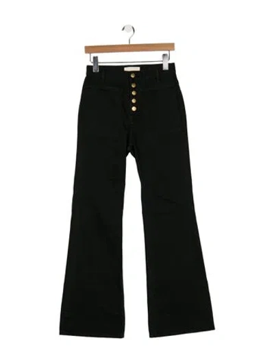Pre-owned Ulla Johnson High-rise Flared Jeans In Black