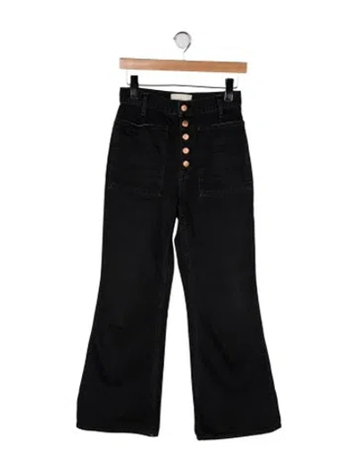 Pre-owned Ulla Johnson High-rise Flared Jeans In Black