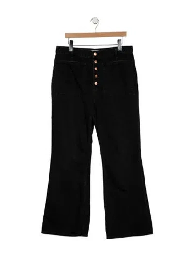 Pre-owned Ulla Johnson High-rise Flared Jeans In Black