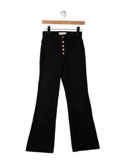 Pre-owned Ulla Johnson High-rise Flared Jeans In Black