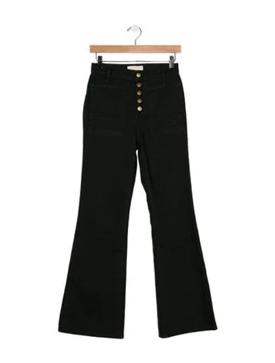 Pre-owned Ulla Johnson High-rise Flared Jeans In Black