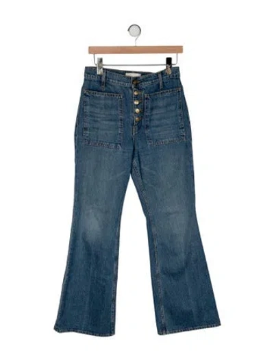 Pre-owned Ulla Johnson High-rise Flared Jeans In Blue
