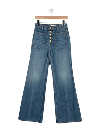 Pre-owned Ulla Johnson High-rise Flared Jeans In Blue